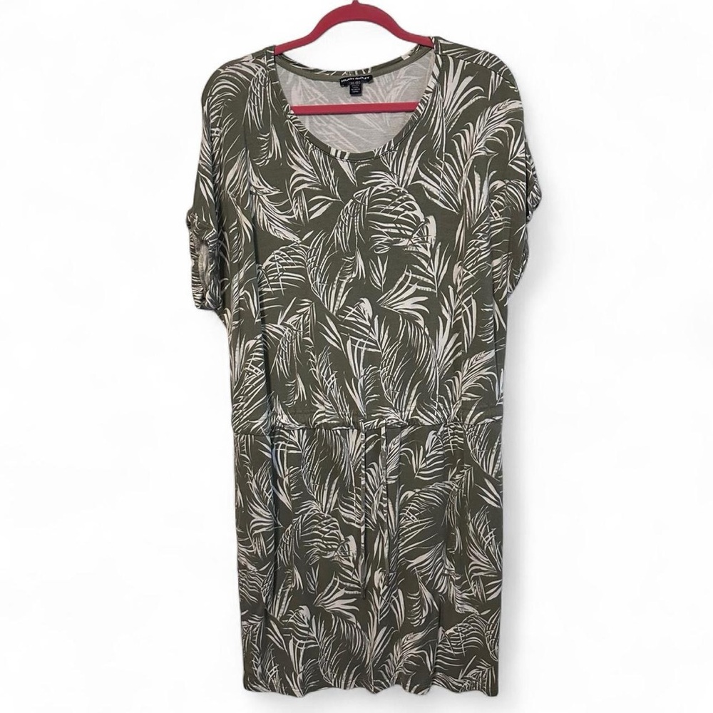 Hillary Radley Green White Floral Dress Sleeveless XXL